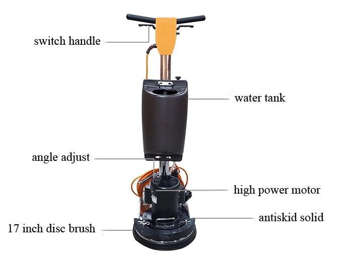Structure Diagram of 2.5 HP Floor Polisher Machine, 175/320rpm, 17 in