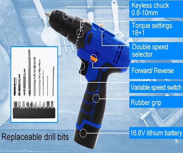 Structure of 16V 20mm Cordless Drill, Model 1316D