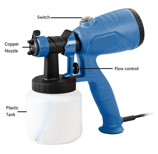 Structure Diagram of 800ml Electric Paint Sprayer, 350W, 8 GPH