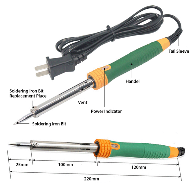 Structure of Electric Solder Iron, 30/40/50/60W, model 813