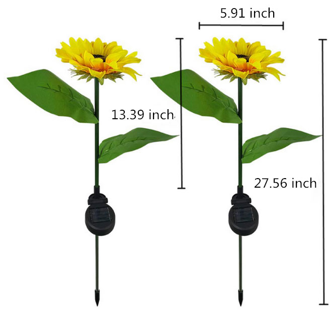 Sunflower solar light dimension