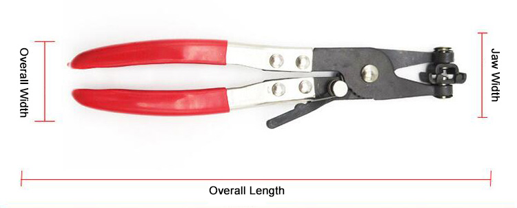 Swivel jaw spring wire clip pliers size