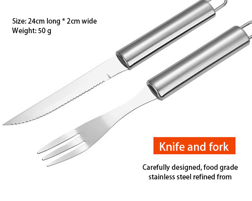 Table knife and fork of deluxe grill tool set
