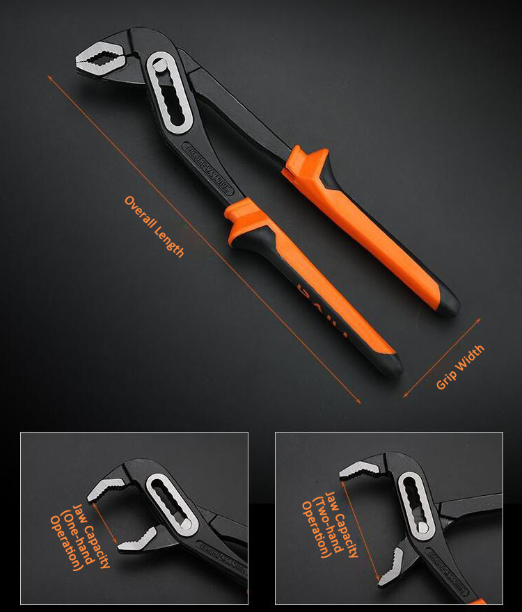 Tongue and Groove Pliers Dimension Diagram
