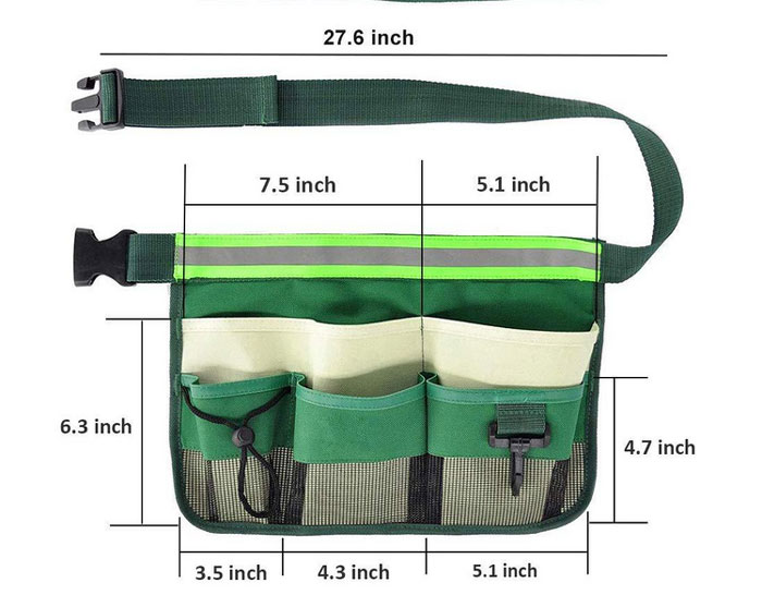 Tool waist bag dimension