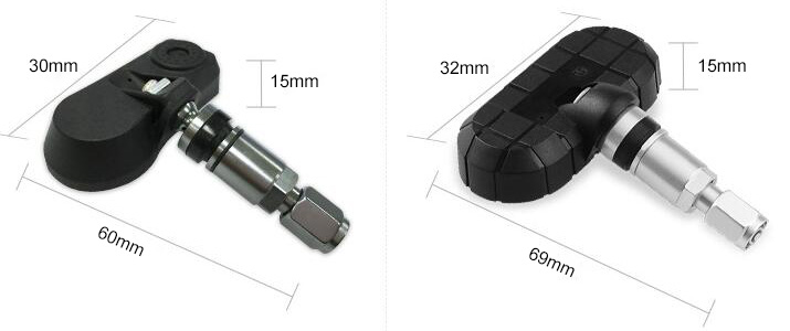 TPMS Built-in Sensors Sizes