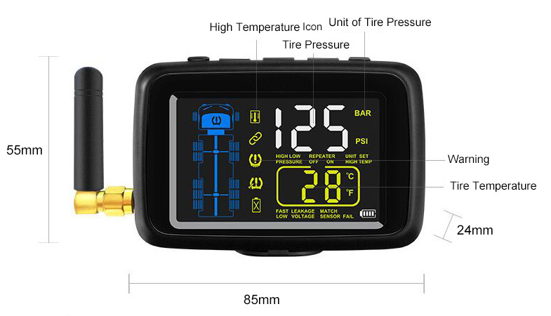 Truck TPMS Monitor LED Display