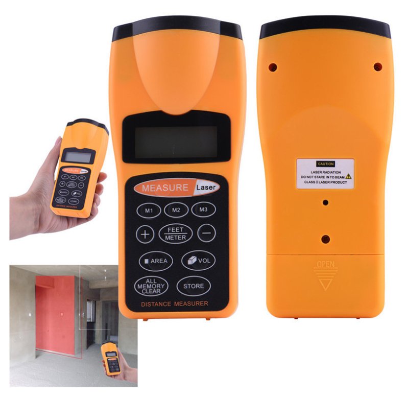 Ultrasonic laser distance measure application