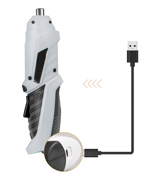 3.6V Cordless Electric Screwdriver USB Charging Diagram