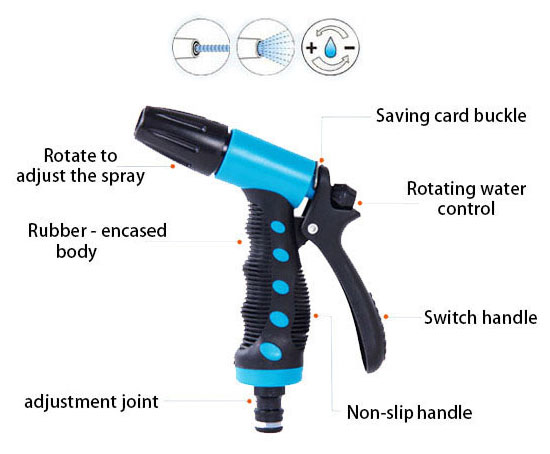 Water Spray Nozzle of 100 ft. Garden Hose Reel Cart